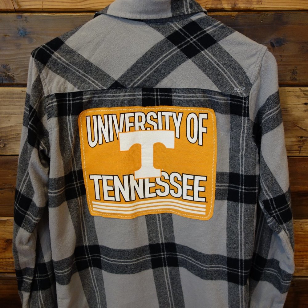 University of Tennessee Gray Plaid Button-Down Shirt